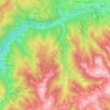 Mappa topografica Castello-Molina di Fiemme, altitudine, rilievo