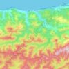 Mappa topografica Messelmoun, altitudine, rilievo