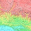 Mappa topografica Gandaki Pradesh, altitudine, rilievo