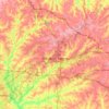 Mappa topografica Winston-Salem, altitudine, rilievo