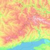 Mappa topografica Oblast' di Donec'k, altitudine, rilievo
