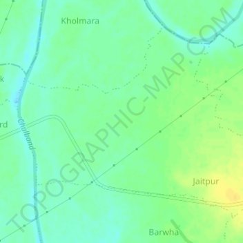 Mappa topografica Jaitpur, altitudine, rilievo