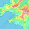 Mappa topografica Osani, altitudine, rilievo