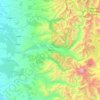Mappa topografica Antuco, altitudine, rilievo