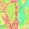 Mappa topografica Lake Tahoe Basin Management Unit, altitudine, rilievo
