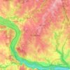 Mappa topografica Potomac, altitudine, rilievo