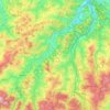 Mappa topografica Unione dell'Appennino Bolognese, altitudine, rilievo