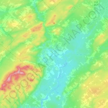 Mappa topografica Dudswell, altitudine, rilievo