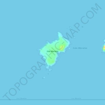 Mappa topografica Islas Marietas, altitudine, rilievo