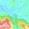 Mappa topografica Atina, altitudine, rilievo