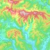 Mappa topografica Mialet, altitudine, rilievo