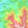 Mappa topografica Fabbrica Curone, altitudine, rilievo