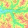 Mappa topografica Bourges, altitudine, rilievo
