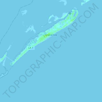 Mappa topografica Grand Isle, altitudine, rilievo