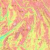 Mappa topografica 临沧市, altitudine, rilievo