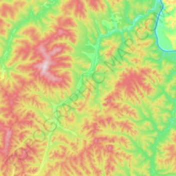 Mappa topografica Будюмкан, altitudine, rilievo