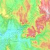 Mappa topografica Yarra Ranges National Park, altitudine, rilievo