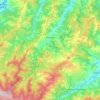 Mappa topografica Tredozio, altitudine, rilievo