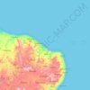 Mappa topografica Pernambuco, altitudine, rilievo