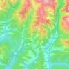 Mappa topografica Borau, altitudine, rilievo