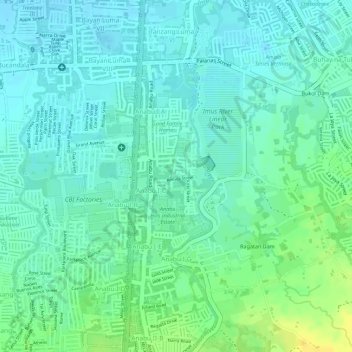 Mappa topografica Anabu I-G, altitudine, rilievo
