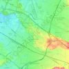 Mappa topografica Saint-Priest, altitudine, rilievo
