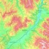 Mappa topografica Vranje, altitudine, rilievo