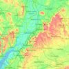 Mappa topografica Gloucestershire, altitudine, rilievo