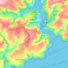 Mappa topografica Dartmouth, altitudine, rilievo