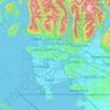 Mappa topografica Metro Vancouver Regional Parks, altitudine, rilievo