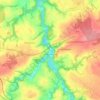 Mappa topografica Jugon-les-Lacs, altitudine, rilievo