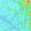 Mappa topografica 덕양구, altitudine, rilievo