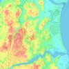 Mappa topografica Rebild Kommune, altitudine, rilievo
