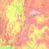 Mappa topografica Utah, altitudine, rilievo