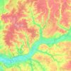 Mappa topografica Communauté de communes Loir-Lucé-Bercé, altitudine, rilievo