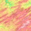 Mappa topografica Tinlot, altitudine, rilievo