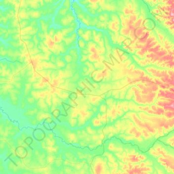 Mappa topografica Marianópolis do Tocantins, altitudine, rilievo