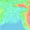 Mappa topografica Bangladesh, altitudine, rilievo