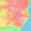 Mappa topografica Santa Catarina, altitudine, rilievo