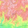 Mappa topografica Weminuche Wilderness Area, altitudine, rilievo