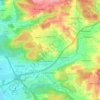 Mappa topografica Memmelsdorf, altitudine, rilievo