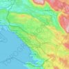 Mappa topografica Carso, altitudine, rilievo