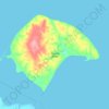 Mappa topografica Herschel Island, altitudine, rilievo