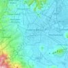 Mappa topografica Città del Messico, altitudine, rilievo
