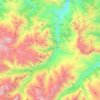 Mappa topografica Верхне-Чегемское сельское поселение, altitudine, rilievo