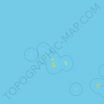 Mappa topografica Îles Sous-le-Vent, altitudine, rilievo