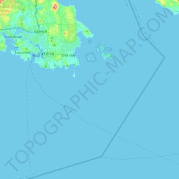 Mappa topografica Victoria, altitudine, rilievo