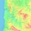 Mappa topografica Odemira, altitudine, rilievo