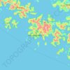 Mappa topografica Londonderry Island, altitudine, rilievo