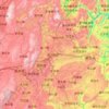 Mappa topografica 盘州市, altitudine, rilievo
